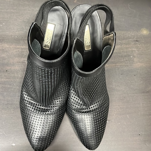 Beautiful black Guess leather open back booties. - Picture 4 of 6